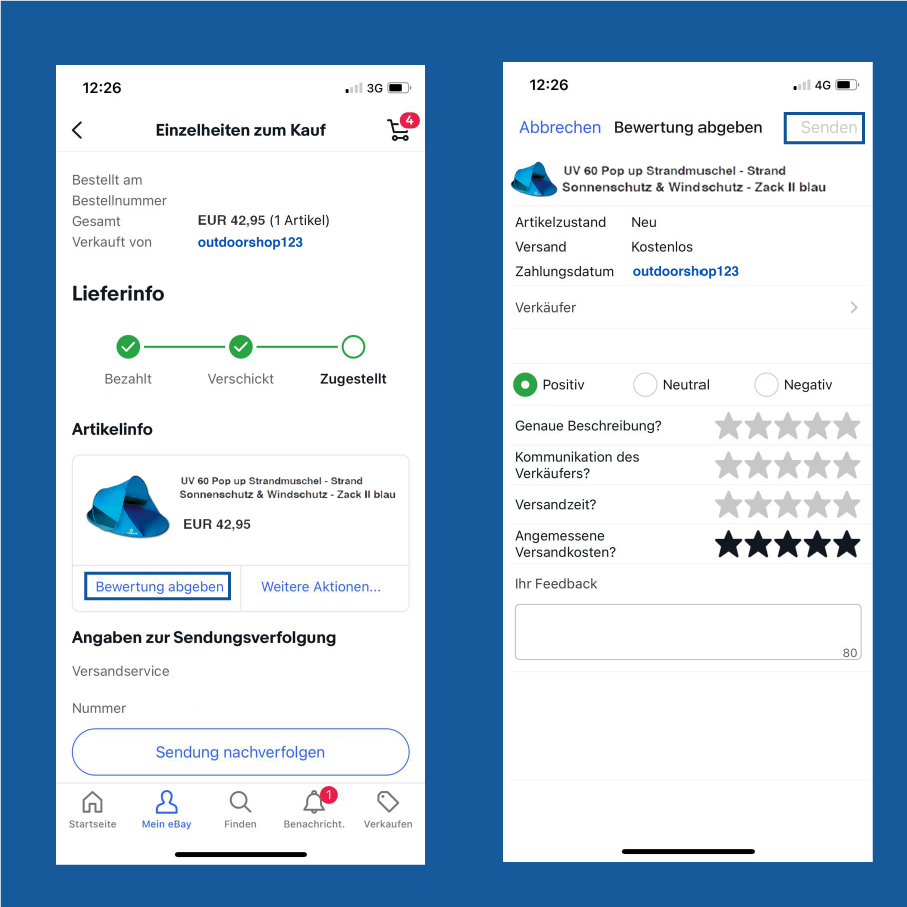 Bewertung abgeben so funktioniert es