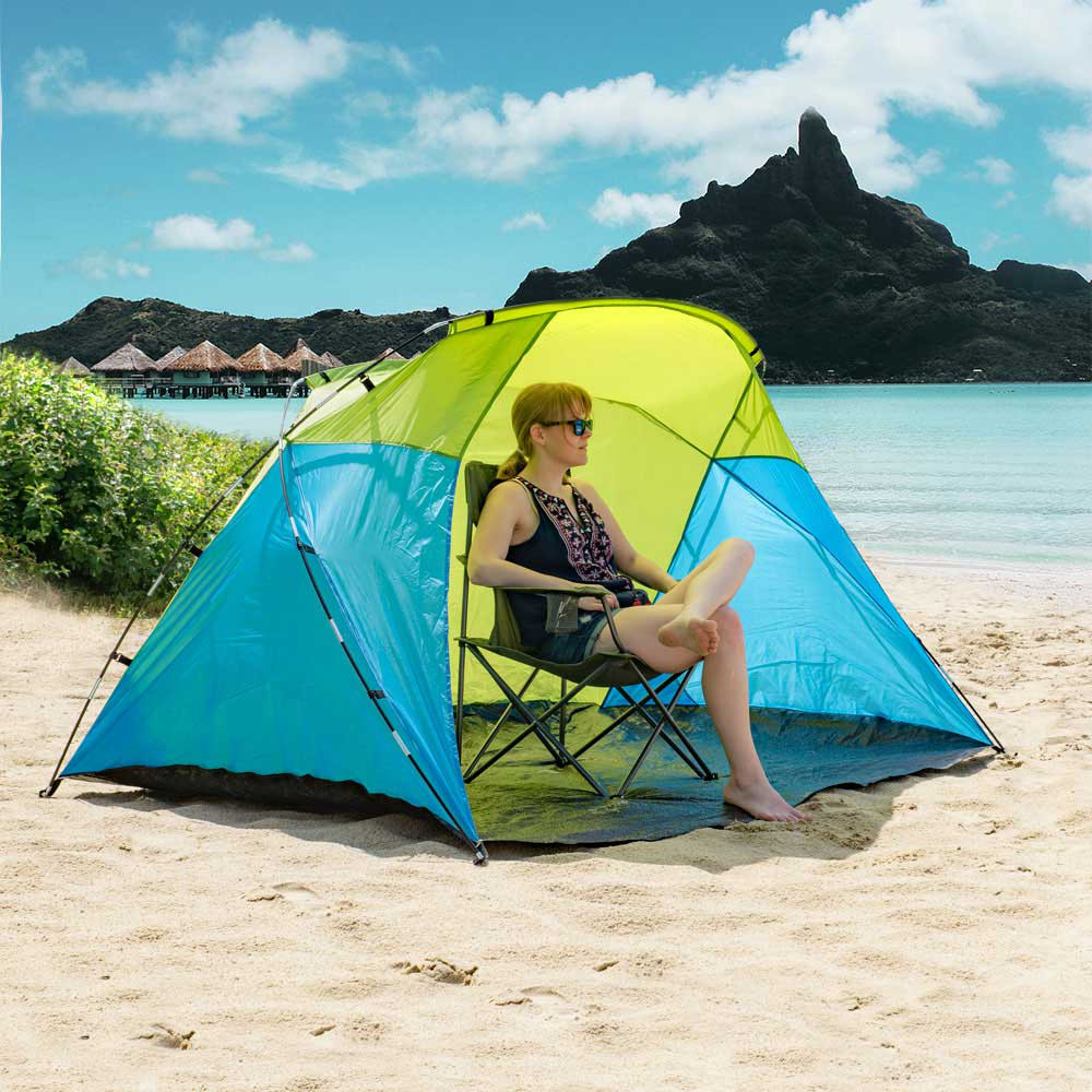 Puerto Rico XXL UV 50 Strandmuschel verschließbar Strandzelt Sonnenschutz 