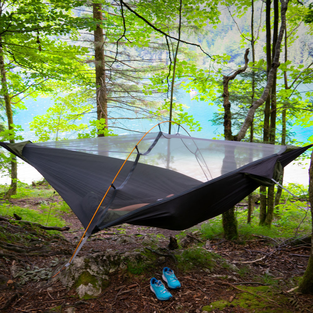 Outdoor Camping Moskitonetz Hängemattenzelt+Schatten Stoff Kit Sonnenschutz 