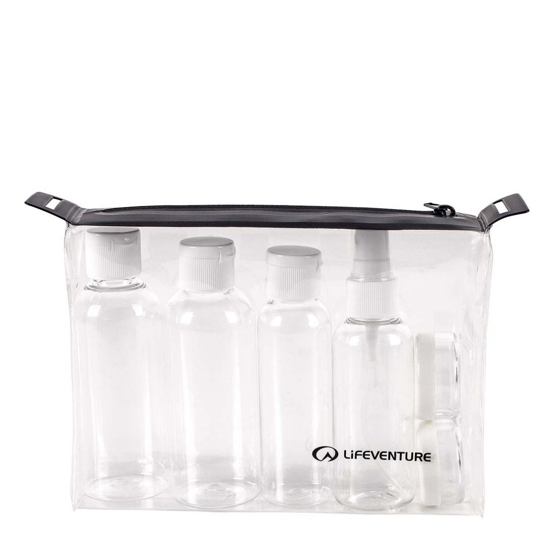 AWQREB Desinfektionssprühflaschen kleine nachfüllbare Flüssigkeitsbehälter mit Trichtern 50 ml klares 6er-Pack feines Nebel-Mini-Reiseflaschenset aus Kunststoff leeres 