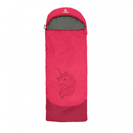 Dream Express Kinderschlafsack pink mit Einhorn Motiv - Schlafsack für Kinder Camping