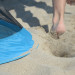 Strandmuschel mit Sandschutz
